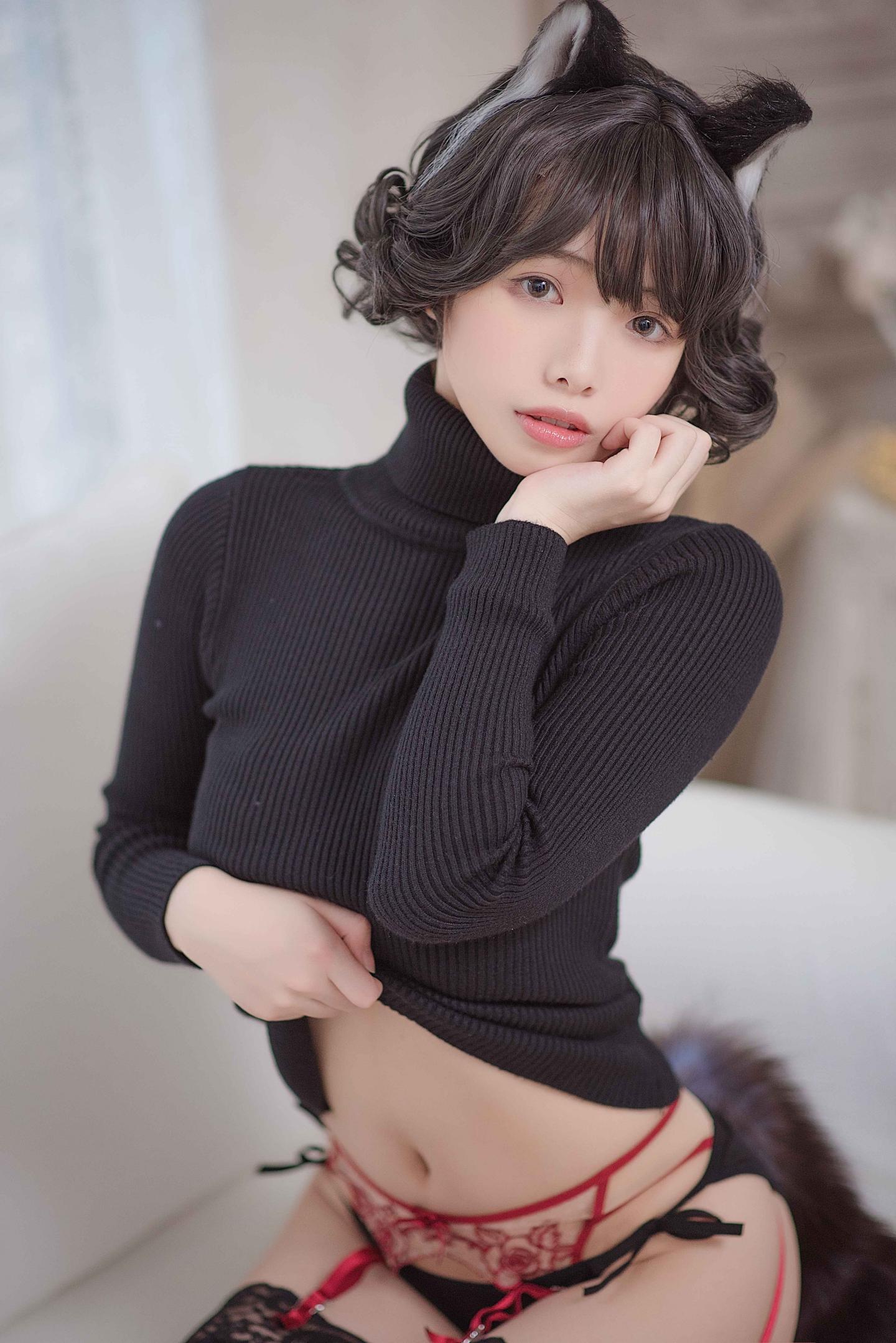 [雯妹不讲道理]NO.012黑猫内衣插图
